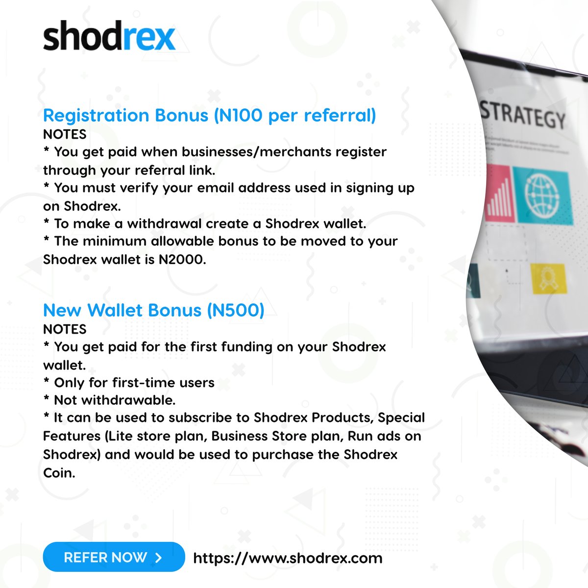 shodrex's tweet photo. Earn up to N50,000 weekly on our Affiliate Program. 
 See fliers for more details.
Visit https://t.co/rt7KCmF7ug to get registered, then visit your referral page and get your referral link and start sharing to win big this season.#referandwin #shodrex #affiliateprogram #ecommerce https://t.co/XqybIEKHM6