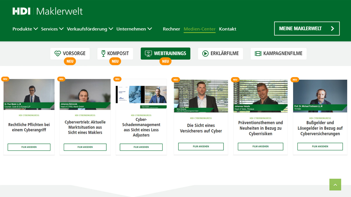600 Teilnehmende haben sich beim ersten #HDI Cyberkongress im September über die aktuelle Bedrohungslage und potenzielle Gegenmaßnahmen zu #CyberRisiken informiert. Mitschnitte der Fachvorträge ab sofort hier 👉 bit.ly/3weCVy8