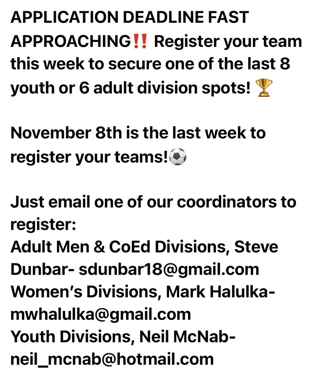 FXCupATL's tweet photo. Deadline to register teams is fast approaching! ⚽️🎅🏆#fxcup2021 https://t.co/CvFUzcZnKT https://t.co/gf9F5BWo1O