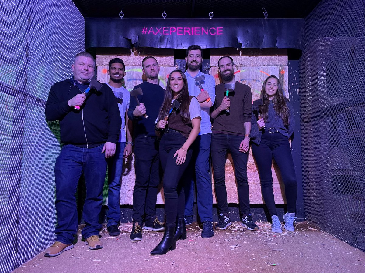 BEoffices's tweet image. Last week our Central Services team had their BE Social event, axe throwing at @axeperience_uk 🪓🪓

#besocial #workevent #afterworkfun #axethrowing