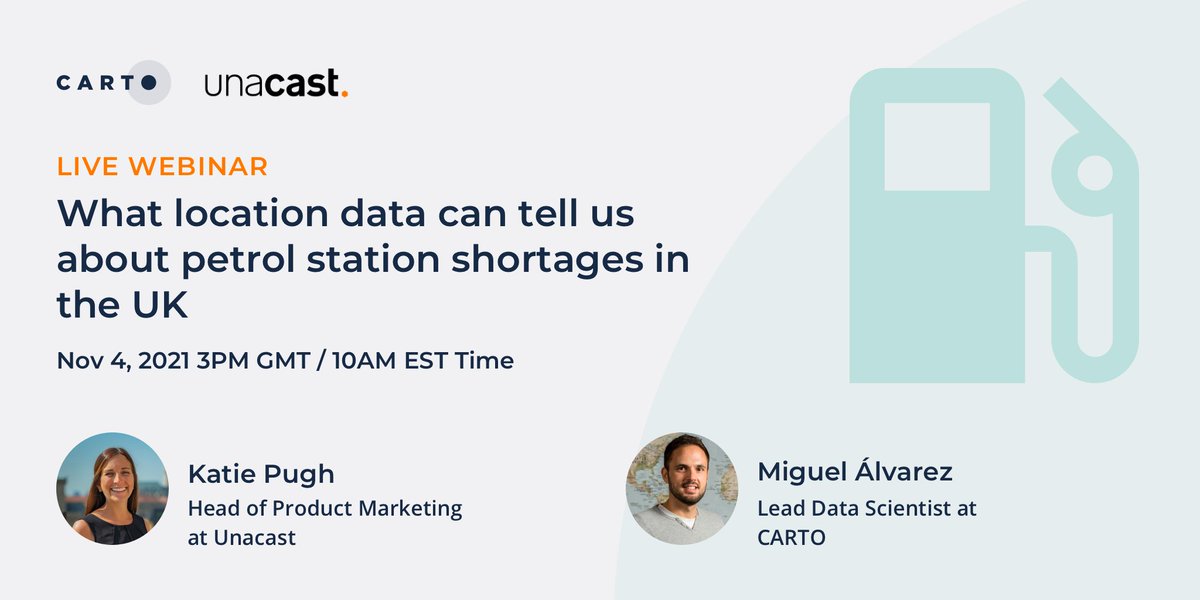 CARTO's tweet image. Last chance to sign up for our webinar TODAY with @Unacast &amp;amp; discover what really happened during the recent #fuelshortages in the UK ⛽️

Which brand suffered the longest wait time?
Is it quicker to fill up in the city, the country, or the suburbs?

👉 go.unacast.com/petrolstations…