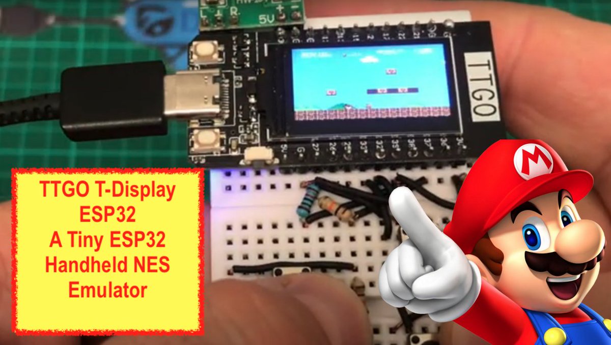 TTGO T-Display ESP32 A Tiny ESP32 Handheld NES Emulator https://t.co ...