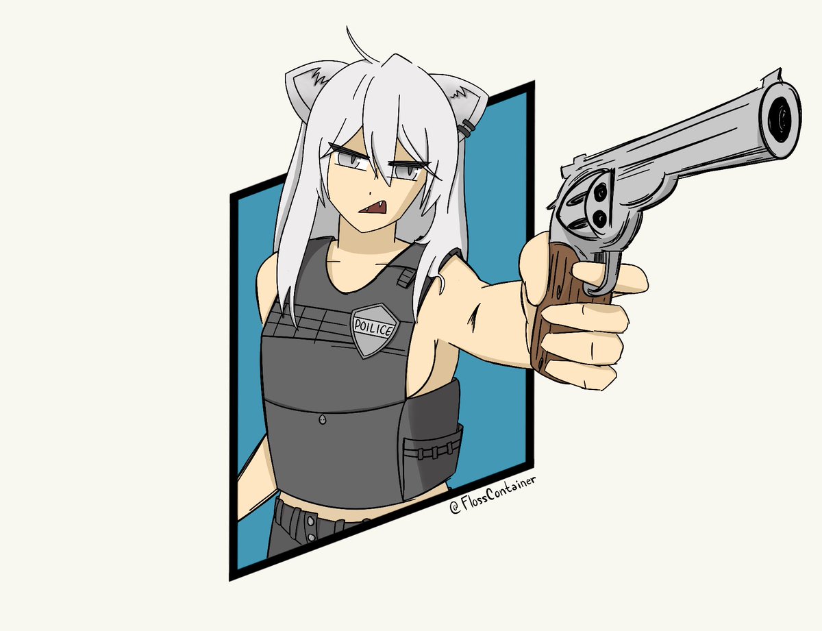 FlossContainer's tweet image. #ししらーと #hololivefanart 
Poi