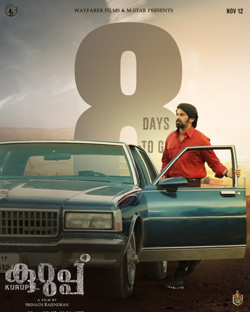 DulquerTrends_'s tweet photo. #Kurup 8 Days to go 🤗

#KurupTrailer is getting great feedback from allover, and now Trending No.1 position on Youtube with 2.6 M Views &amp; 222 K Likes 🔥

▶️ https://t.co/krUOTxDEdG

.@dulQuer @srinatkp 
@DQsWayfarerFilm @KurupMovie
#KurupFromNovember12
#DulquerSalmaan https://t.co/YYZVxrCtrG