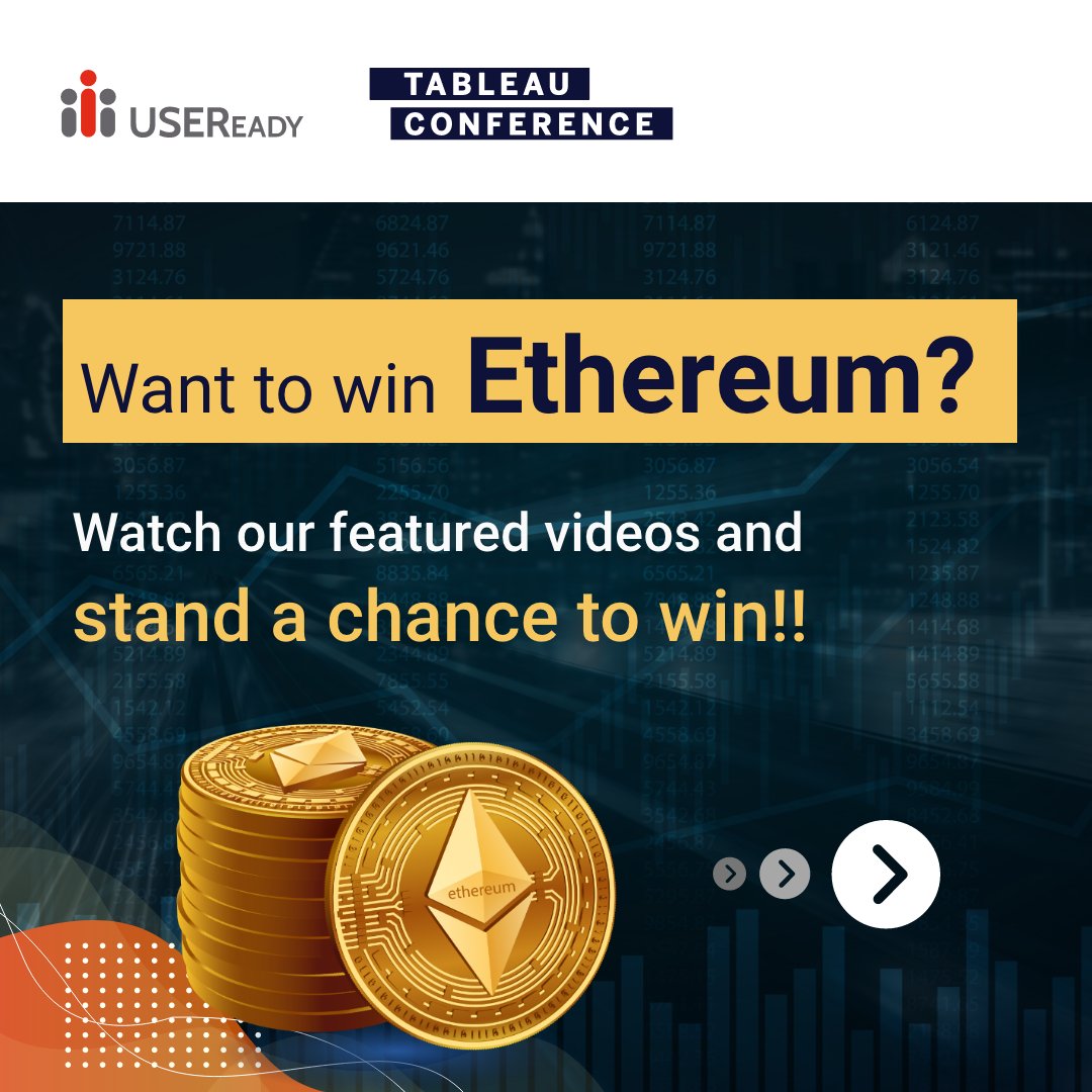 #TC21 #Data21

#TableauConference is happening next week and we have many exciting #DataThings lined up for you!!!

We are giving away #Cryptocurrency – 6 #ETHEREUM Coins are up for grabs

Watch #informative #videos - hubs.ly/H0ZG7s70

#Modernization #Tableau #Analytics