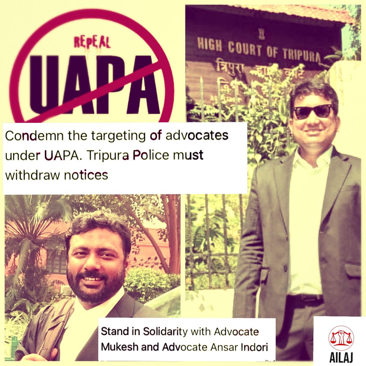 iam_faridi's tweet photo. Earlier it was opposition leaders then independent unbiased journalists and now fact finding team.
"The fact finding team of NHRC and supreme court advocate has been booked in UAPA", This is how law and order work in india.
#iStandWithFactFindingTeam #RepealUapa #TripuraRiots https://t.co/2jL0rU0Xuq