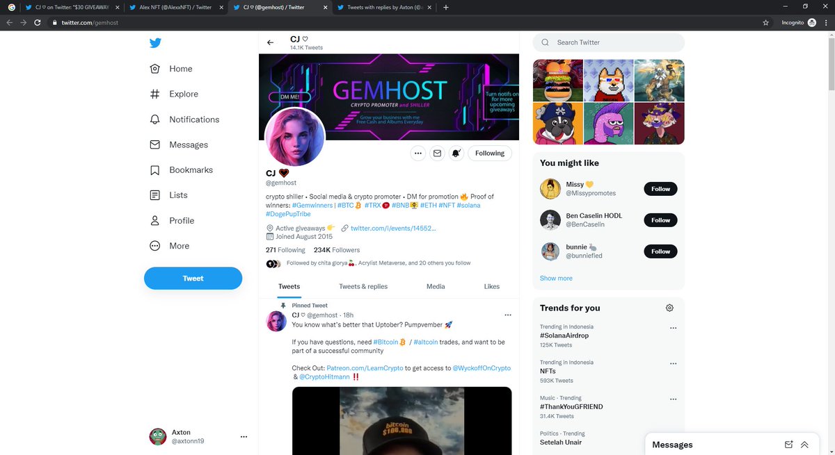 axtonn19's tweet photo. @gemhost @AlexxNFT I won't go through this
I won't go through this
I won't go through this https://t.co/wLel8pXL72