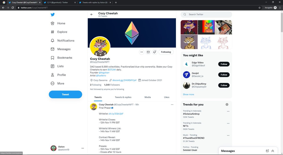 axtonn19's tweet photo. @gemhost @CozyCheetahNFT I won't go through this
I won't go through this
I won't go through this https://t.co/0HYGOc48RL