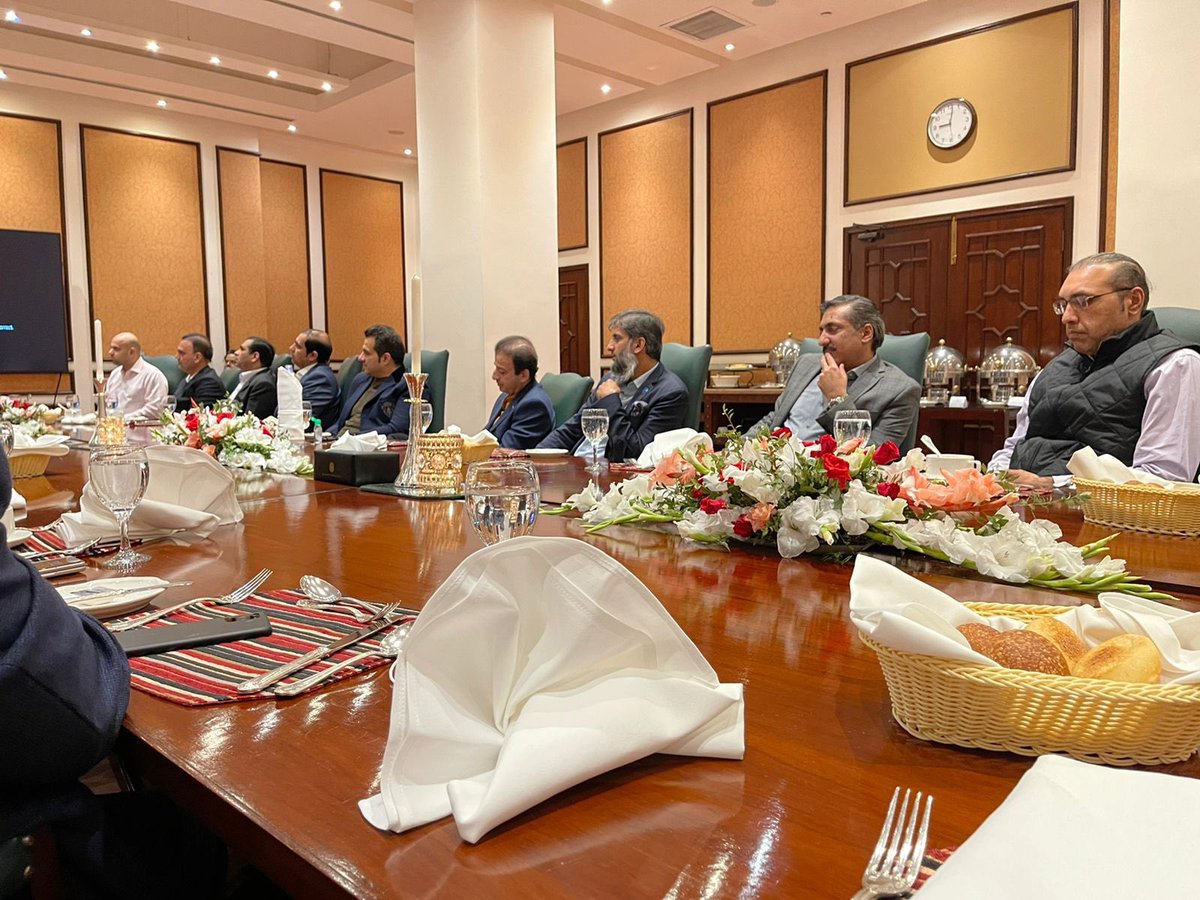 EO_Lahore's tweet photo. Sardar Yasir Ilyas Khan (CEO, Centaurus Towers &amp; Former President Islamabad Chamber of Commerce &amp; Industry) and EO (Islamabad Chapter) hosted a dinner for the EO (Lahore Chapter) at the Serena Hotel, Islamabad.

#entrepreneur #eoforum #eomepa #entrepreneursorganisation https://t.co/One79QwaOm