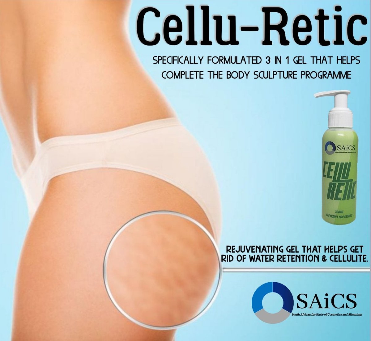 SaicsOfficial's tweet photo. Cellu-retic is an anti-microbial, anti-inflammatory super cream that helps in the treatment of water retention and cellulite, this anti-oxidant rich 
cream leaves your skin feeling soothed, replenished, elastic, smooth with a cooling sensation.
#Saics #waterretention #cellulite https://t.co/hivNtBPxWl