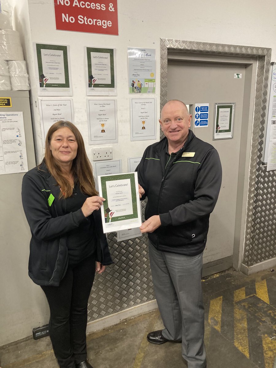 Congratulations to Michelle at Regent Road . Birmingham North colleague of the month for P9 for excellent service and standers well done ⭐️👏👏👏👏 ⁦@grahamwren2⁩ ⁦<a href="/CoopElaine/">Elaine Dean 🌹💚🇺🇦</a>⁩ ⁦<a href="/ClaireKoziol/">Claire Koziol</a>⁩ ⁦@PaulalanDennis⁩