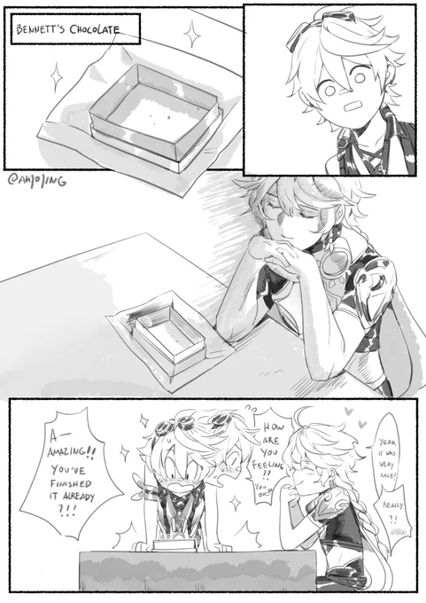 Reactions (2/2) 
At least Bennett knew his darling really ate his chocolate 