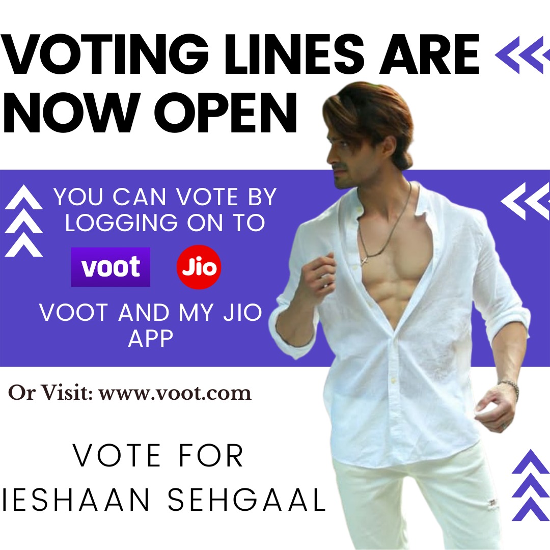 RealIeshaan's tweet photo. It's time to Vote &amp; Support your favourite #IeshaanSehgaal and save him from Eviction.

Drop a ❤ after Voting 🗳

@ColorsTV @VootSelect @BiggBoss

#BB15 #BiggBoss15 #TeamIeshaan https://t.co/VU5sz5vwk9