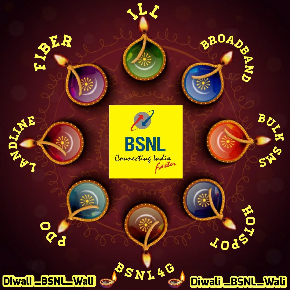 Naman_BKN's tweet photo. हर घर में फैले उजियारा
जोड़े सबको #BSNL हमारा 
~~~~~~~~~~~~~~~~
                 🌏                      
              𝗕𝗦𝗡𝗟
      𝓒𝓸𝓷𝓷𝓮𝓬𝓽𝓲𝓷𝓰 𝓘𝓷𝓭𝓲𝓪     
                          𝓕𝓪𝓼𝓽𝓮𝓻
~~~~~~~~~~~~~~~~
#HappyDiwali 
#Diwali_BSNL_Wali https://t.co/F2tIVNVvj5
