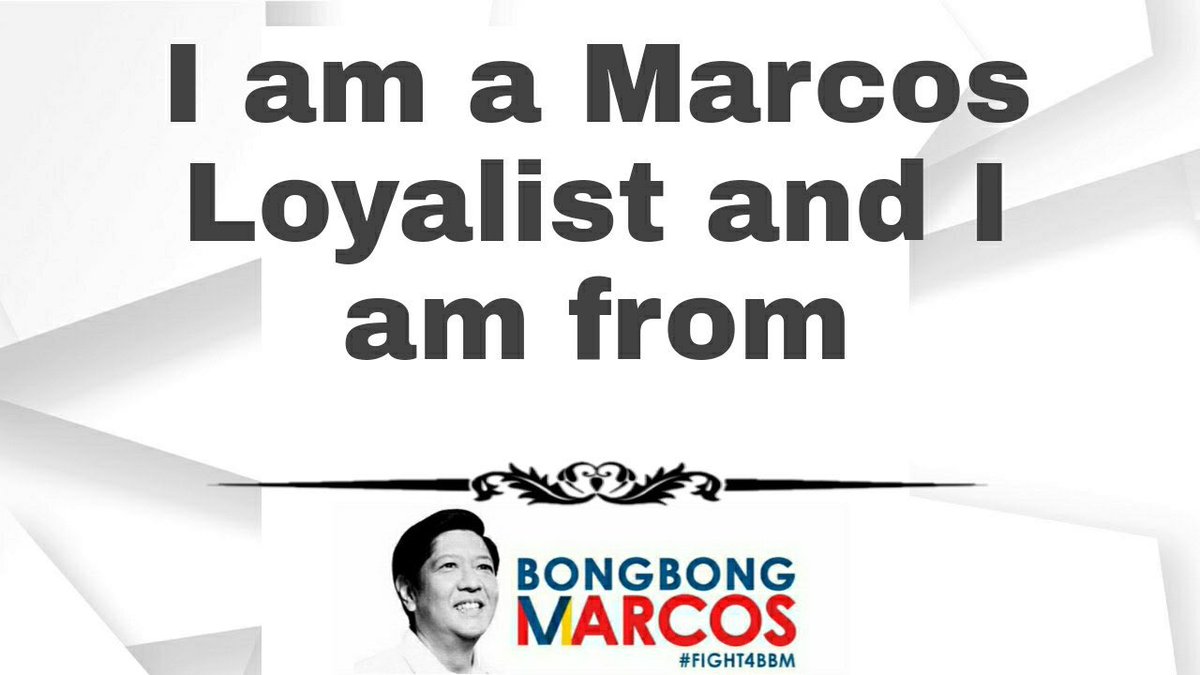 bpmjpmj's tweet photo. I am a Marcos Loyalist and I am from Pampanga. 

#LabanMarcosJr https://t.co/LkD8yP2JoQ