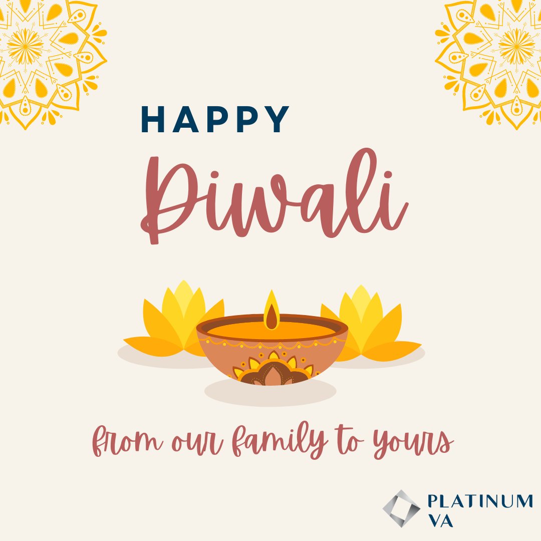 PlatinumVA's tweet photo. Happy Diwali from our family to yours!

#happydiwali2021 #diwali #festivevibes https://t.co/Paq3x7yiDc