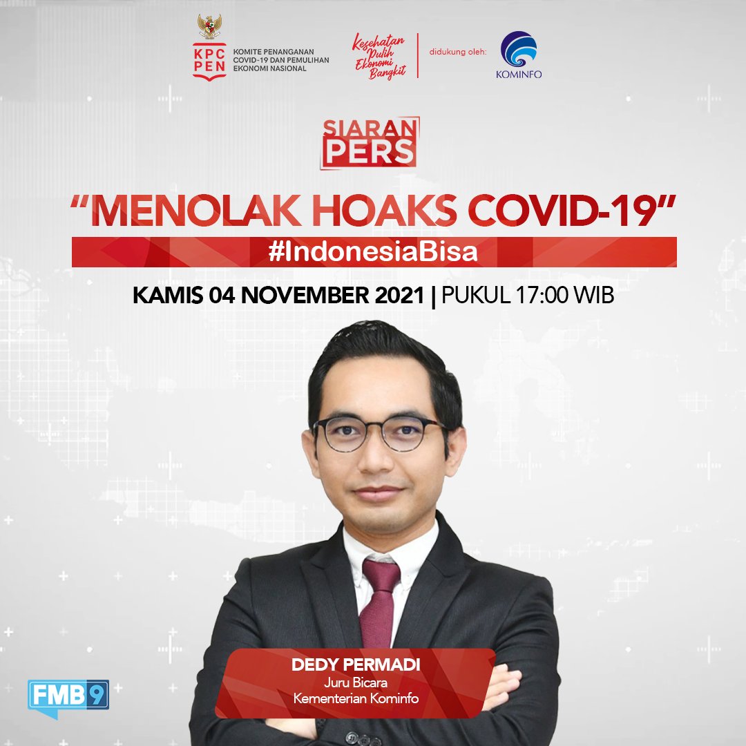 tribunnews's tweet photo. Penyebaran berita hoaks mengenai pandemi Covid-19 yang banyak tersebar di media sosial.
Bagaimana cara menanggapinya? Jangan lewatkan live Menolak Hoaks Covid-19, Kamis 04 November 2021 pukul 17.00 WIB di https://t.co/t08f7GdWbb
#FMB9ID #KPCPEN #Kemkominfo #Kominfo #Tribunnews https://t.co/oQnYFEzmYu
