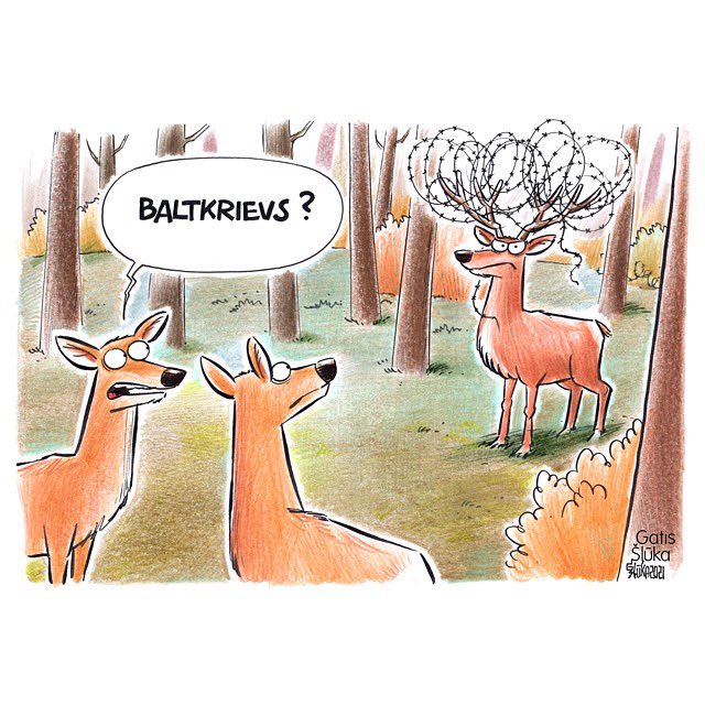 Pagaidu žogs uz 🇱🇻-🇧🇾 robežas radījis blakusefektu.Drātīs sapinas un iet bojā zvēri.Īpaši aļņi un brieži.Nenoliedzot nepieciešamību pēc valsts drošības stiprināšanas, tiek aicināts iespējami ātri izveidot kārtīgu žogu,kur dzeloņdrātis ir dzīvniekiem drošā augstumā. <a href="/MajasViesis/">Mājas Viesis</a>