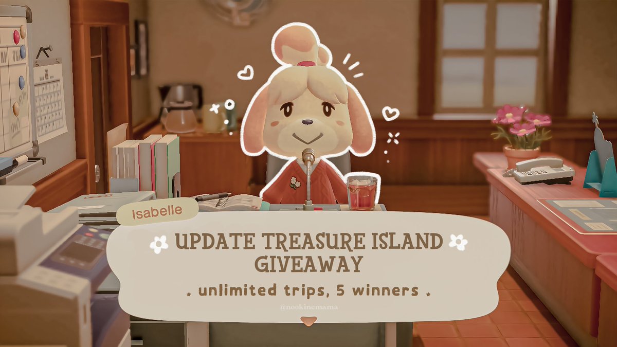 kellyfleur_'s tweet image. friends !! to celebrate this early update drop &amp;amp; as i scramble to update fleur island, i’d like to do a giveaway for treasure island trips 🤍 

✿ to enter:
retweet &amp;amp; follow
comment for an extra entry

ends nov 9 &amp;amp; i’ll pick 5 winners!