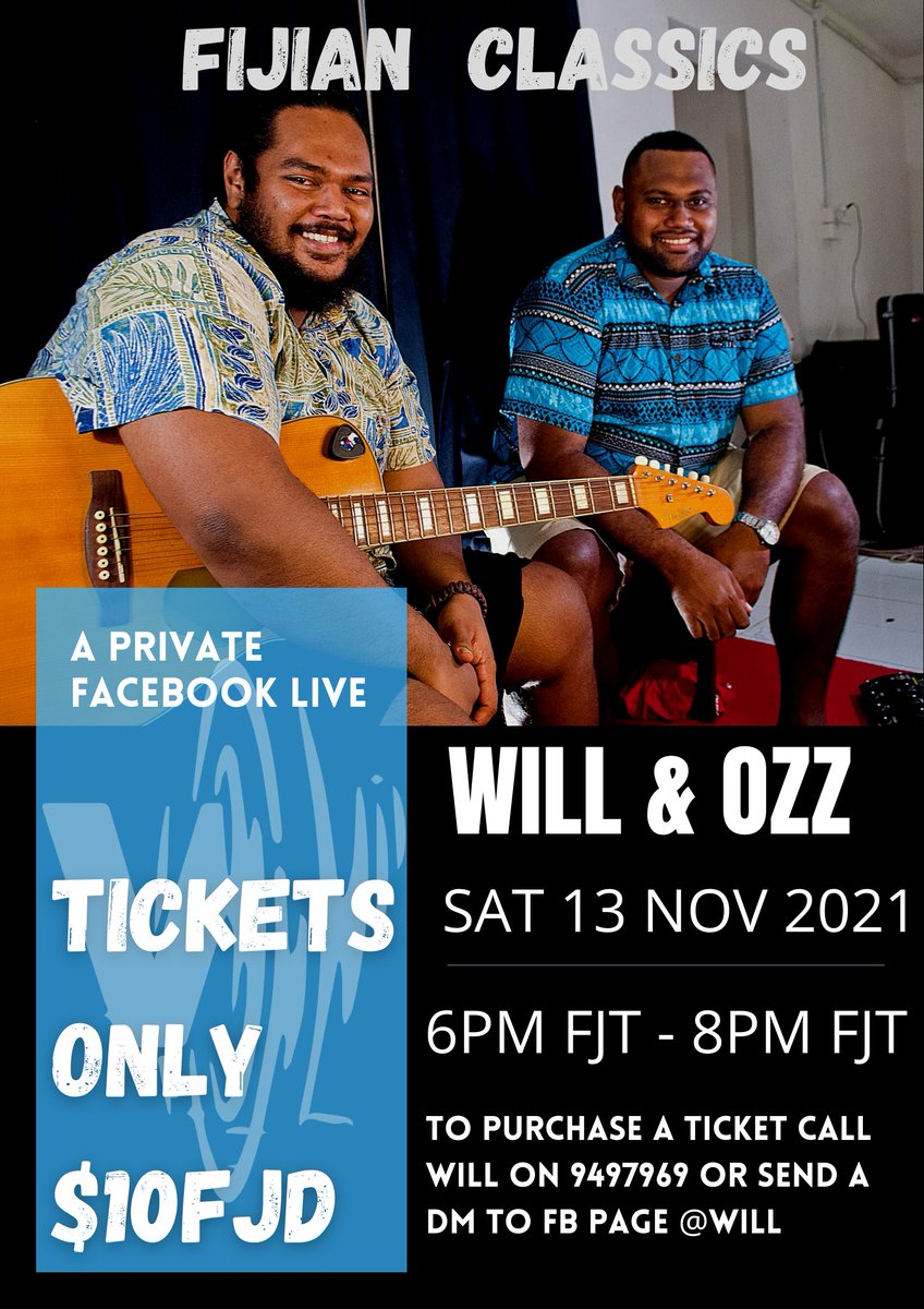 WILFiji's tweet photo. Mark the date! 

A night of Fijian Classics!

Send a DM for ticket purchase details and don't miss out!

#fiji #fijianclassics #fijimusic #localartist https://t.co/wmOoRHDjvk