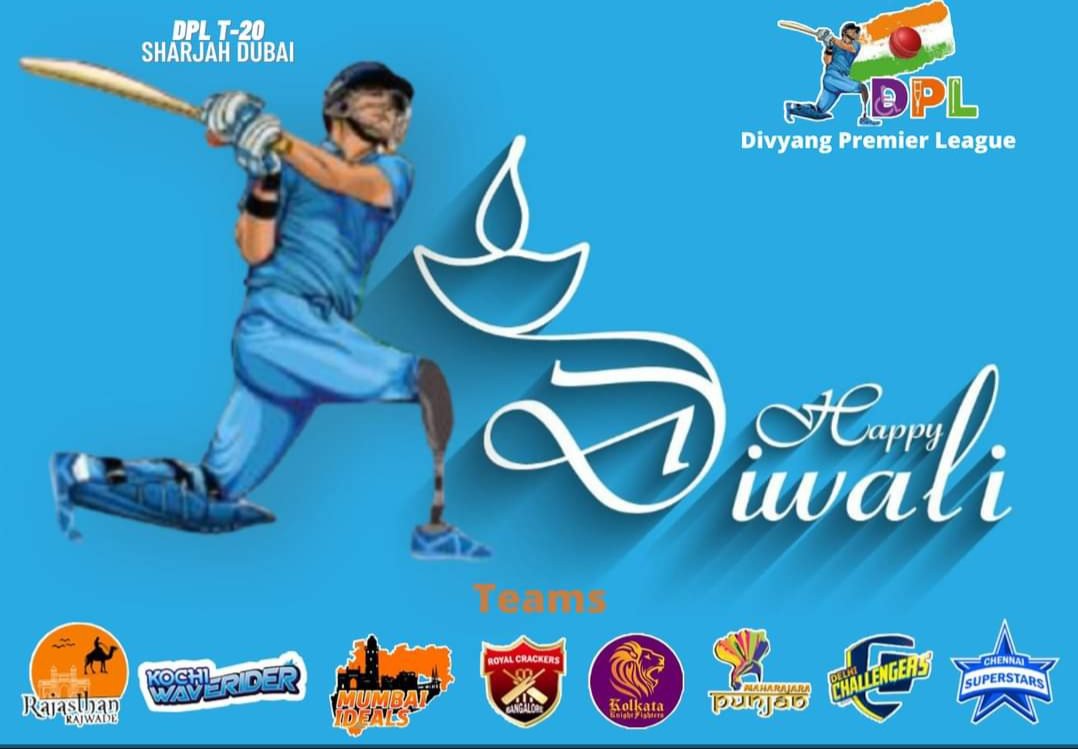 TreasurerDCCBI's tweet photo. #DCCBI  family wishes everyone a very happy and safe Diwali! 💥
May this auspicious day bring light, love and prosperity to your lives! 
#uppcca  #divyangfoundation #divyangpremierleague #yehhaidivyangonkatyohar  #dccbi 
#KochiWaveriders
#RajasthanRajwada
#ChennaiSuperstars https://t.co/3mZeqRTx7I