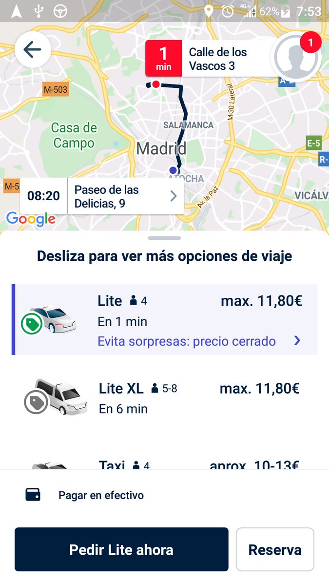 Jose04488's tweet photo. #cabify sois unos sinverguenzas el taxi es mas barato engañais al usuario @FreeNow_ES https://t.co/5dfkH4Gznr