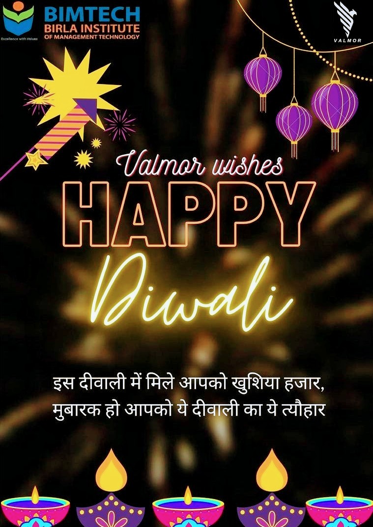 ValMorBimtech's tweet photo. Shoot a rocket of prosperity!
Fire a flowerpot of happiness!
Wish you and your family a sparkling Diwali! ✨💫 https://t.co/Hjn1B9LB6M
