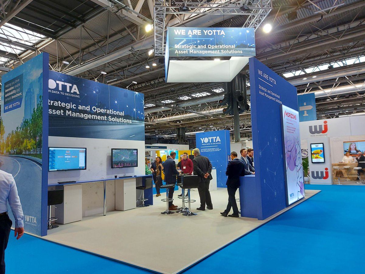 Yotta_Ltd's tweet photo. Day two at Highways UK!
Come join us for the final day at @thenec for @HWYSUK. Our team had a fantastic day yesterday meeting everyone and chatting about #strategicassetmanagement for #highways. https://t.co/wRw40Rs9aN