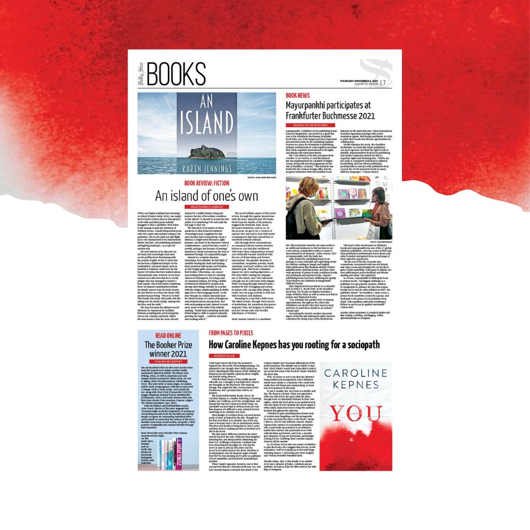 DailyStarBooks's tweet photo. On #DailyStarBooks today: reviews by Shah Tazrian Ashrafi &amp; Sharfin Islam. Maisha Islam Monamee reports on @Mayurpankhibook 's participation in #fbm21, recap of @TheBookerPrizes shortlist before the big announcement

https://t.co/idZURaxjNV
@Book_Fair @CarolineKepnes @HhouseBooks https://t.co/rEQLXOMZLe