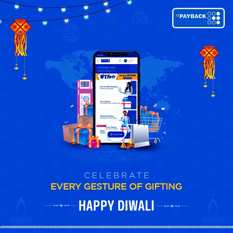 In the PAYBACK world, there is a reward for every expression of love. 

Happy Diwali to you and your loved ones! 
#RewardonGift #RewardBhariDiwali  #HappyDiwali #PAYBACKPay #Rewards #Points #PAYBACKRewards #PAYBACKDiscounts