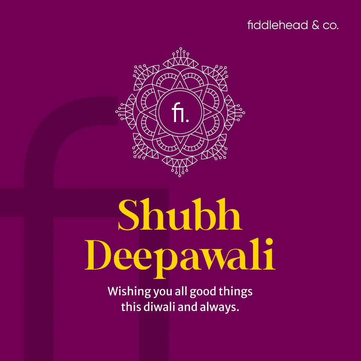CoFiddlehead's tweet photo. Fiddlehead &amp; Co wishes you and your loved ones a sparkling &amp; lovely Deepavali. May your homes and lives be filled with the light of happiness and love. 
#Diwali2021 #FiddleheadCo https://t.co/kZrjCqMYfz
