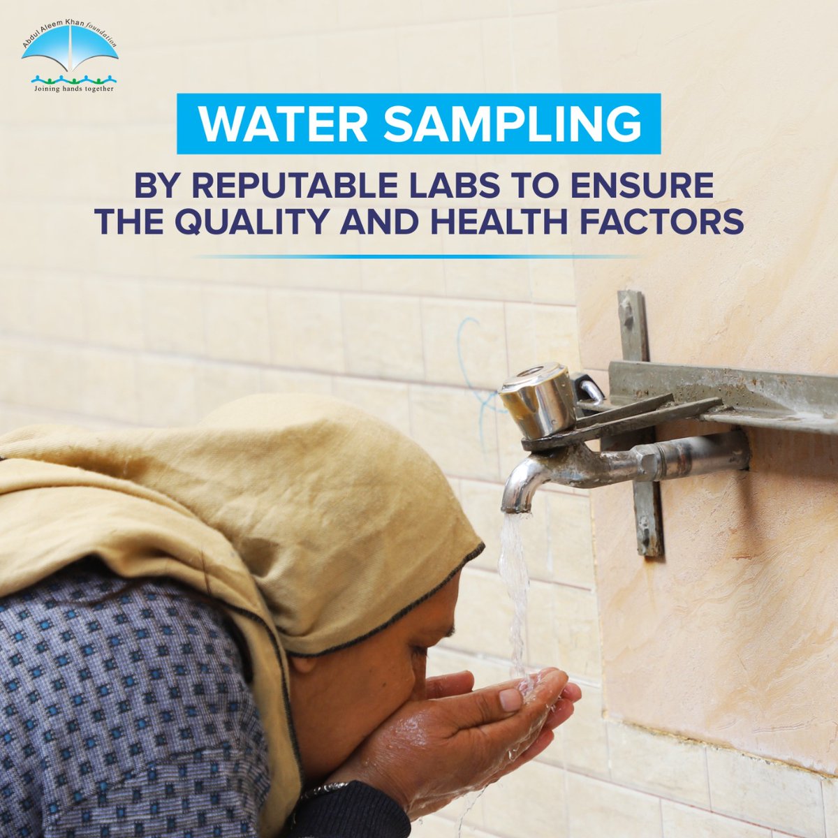 Abdul Aleem Khan Foundation Free Water Filtration Plants; water samples are tested every three months by reputable laboratories to keep the water in line with the proposed health standards.

#AAK_Foundation #WaterFiltrationPlants