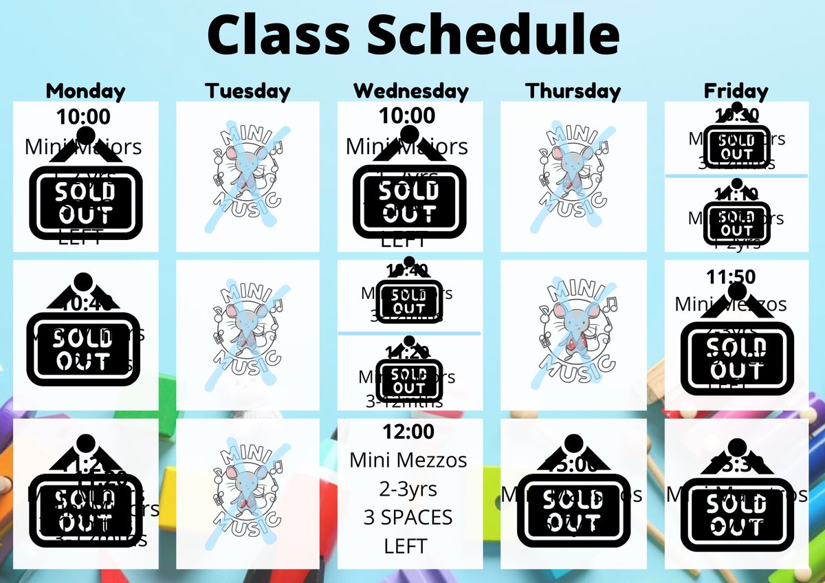 MiniMusicIE's tweet photo. 👶🏼 3 spaces left in our 2-3 year old class on a Wednesday at 12pm

📍Classes held in @ChurchtownMusic based in Village Centre Dundrum. 

🗓Term 2 starts 1st December 

https://t.co/KuE72Yhw2k https://t.co/a0szpBNzQ4