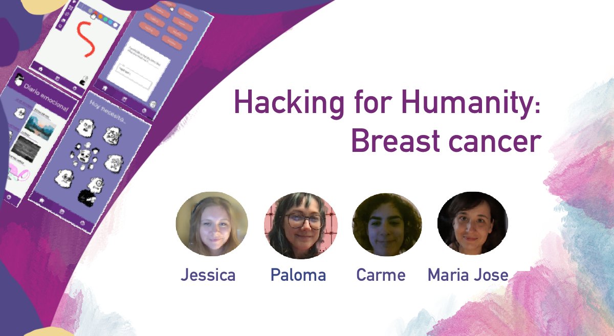 It was a great opportunity to participate #HackingforHumanity with <a href="/pcultural/">Paloma Oliveira</a>, <a href="/sleepypioneer/">Jessica Greene</a> and Carme.
I loved working, learning and growing with you! Looking forward to continue doing projects together (&amp; win more second places 🏆😊)
#Hackathon #GirlsInTechSpain #GirlsInTech