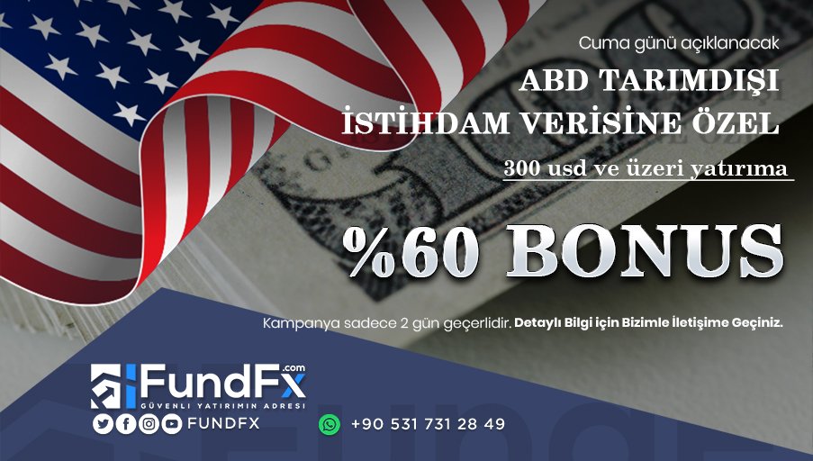 FundFX1's tweet photo. Cuma günü açıklanacak ABD Tarım Dışı İstihdam Verisine Özel 300 usd ve üzeri yatırıma %60 Bonus ! #forex #bonus #fırsat #forexsignals #kazanç #piyasa #döviz #exchange #usdtry #dolar #yatırım #euro #finance #investment https://t.co/LVikO6uZ0P