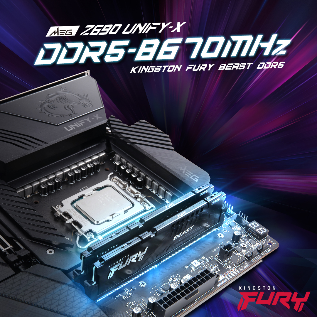 msicomputerjp's tweet image. 新記録！！
🚩OCチームによってMEG Z690 UNIFY-Xを​​使用して新記録を達成しました 🚩
✨7558MHz、i9-12900K周波数
✨DDR5-8670MHz,@KingstonJapan  FURY Beast DDR5

#Z690 
#DDR5 
#12thGenIntelCore