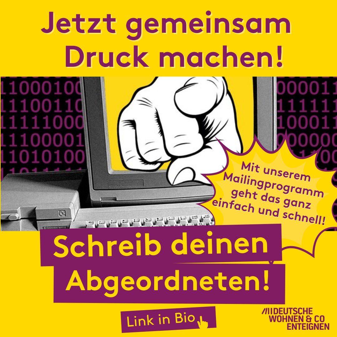 dwenteignen's tweet photo. Über 1 Million Berliner:innen für Vergesellschaftung -
doch SPD und Grüne wollen die Umsetzung des #Volksentscheids verschleppen 🤬  

✊Schreib jetzt deinem:r Direktabgeordneten✊
Gemeinsam machen wir Druck - bis der Volkentscheid umgesetzt ist! 

https://t.co/nm115vUfGt https://t.co/jjVqxKGIOQ