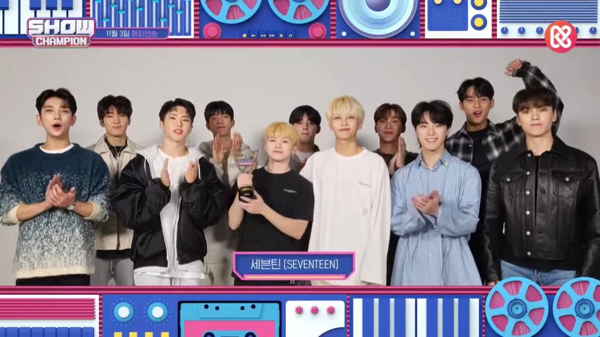 alwaysminwon's tweet photo. didn't have a great signal yesterday but congrats boys 🥺🏆🏆🏆 @pledis_17 #Rockwithyou3rdWin https://t.co/KnAlInH3hE