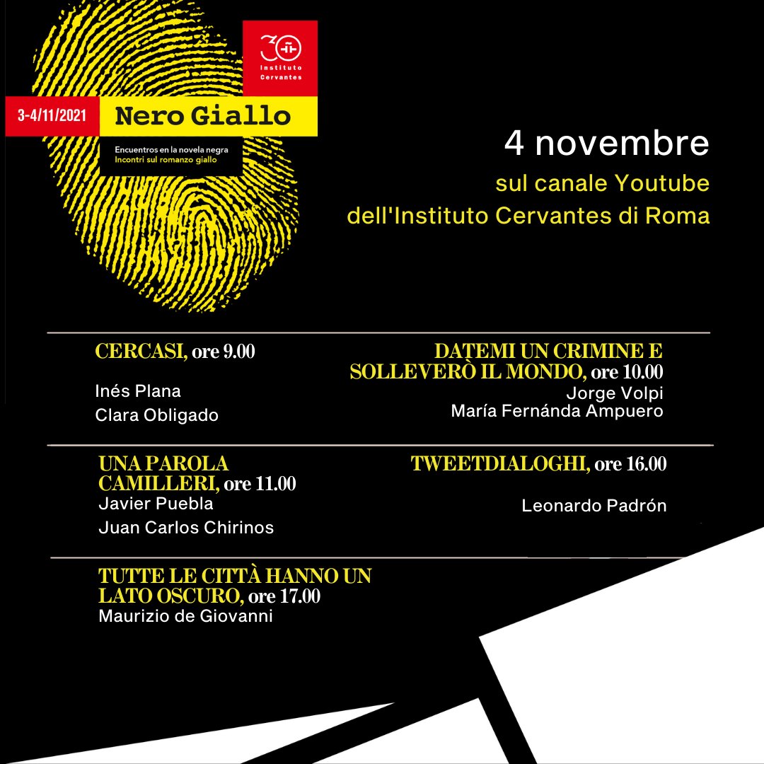 La prima giornata di #NeroGiallo2021 è stata ricca di emozioni, non perdere gli appuntamenti in programma per oggi! 🕵🏼