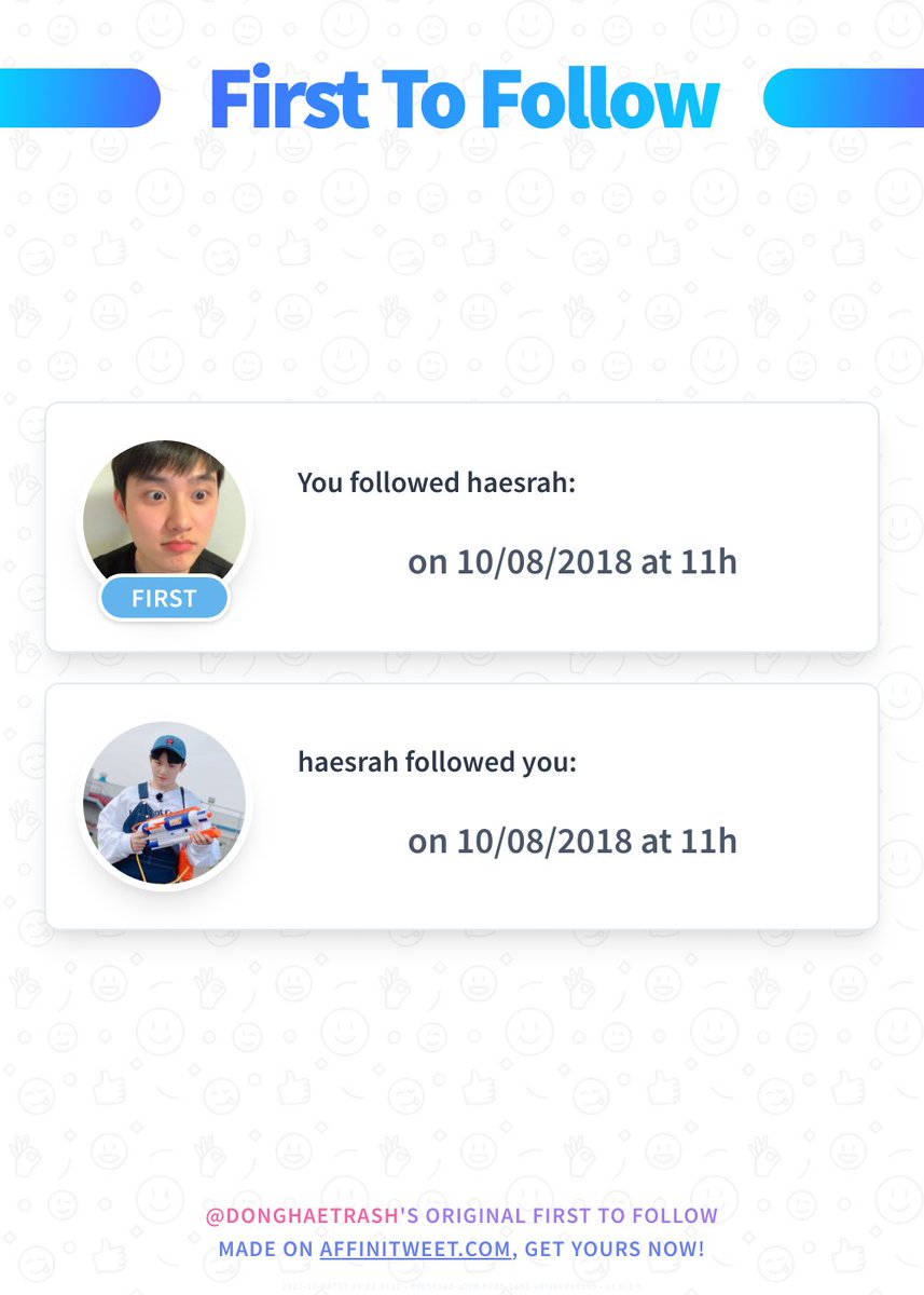 donghaetrash's tweet photo. ✨ First To Follow

You followed haesrah on 10/08/2018 at 11:32:33.
haesrah followed you on 10/08/2018 at 11:37:33.

➡️ https://t.co/4kBXQEsJfu https://t.co/vm6t5kU6nf