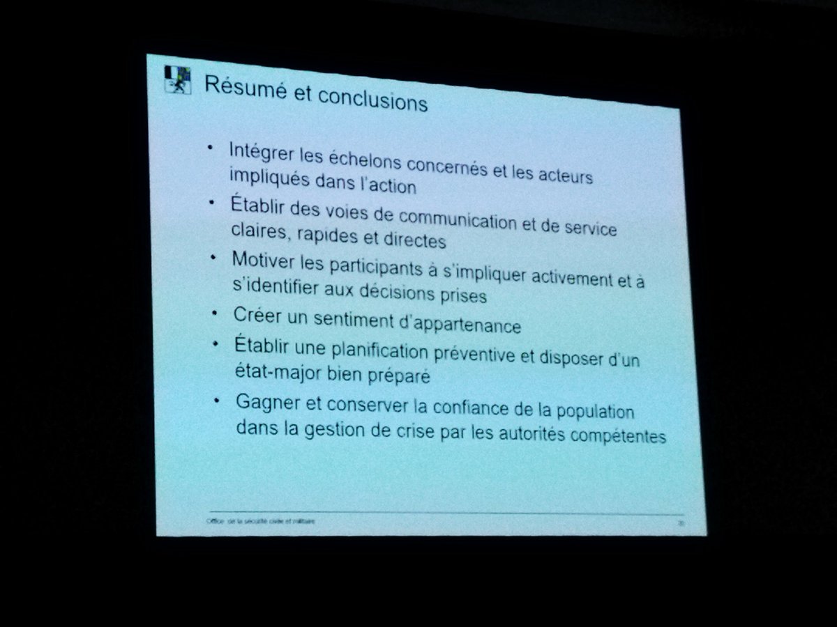 LaurentAlfonso's tweet photo. Resilience 🌐 | Optimiser les mesures de protection des populations en situation d'urgence par Martin Bulher, chef EMCC, canton des Grisons #Suisse🇨🇭
✓Principe de résilience
✓Réalisme ✓Anticipation
✓Adaptation
✓Planification & Préparation
✓Flexibilité & leadership
#CPP21 https://t.co/cEn5iH3tjd
