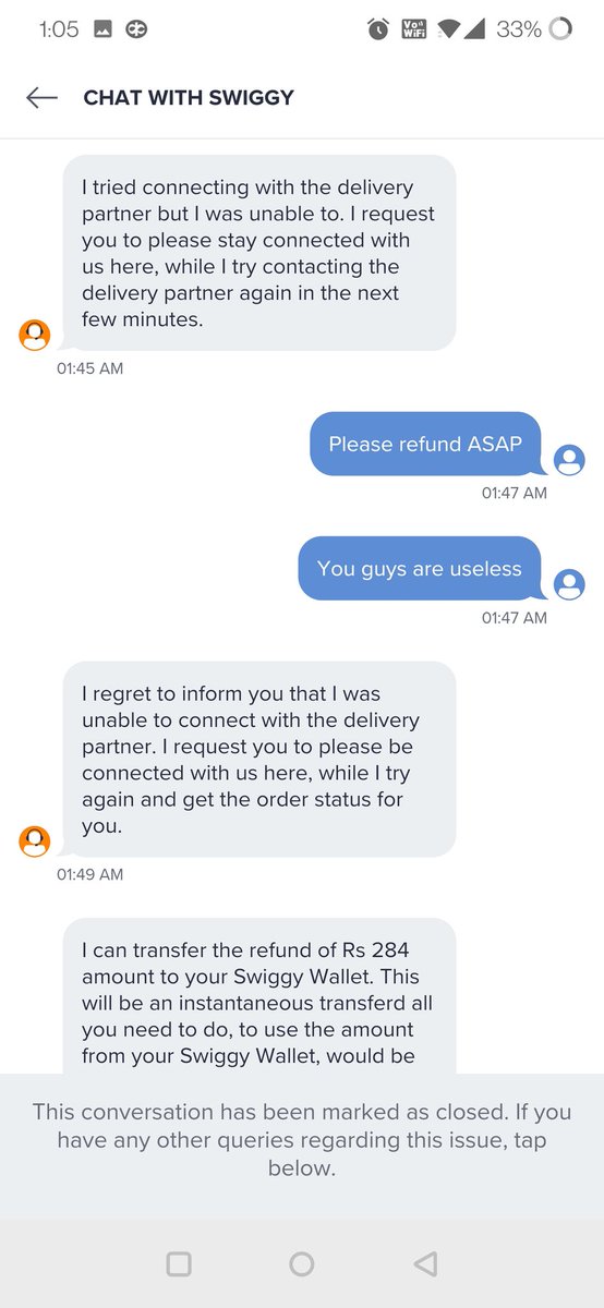 DheepakPR's tweet photo. @SwiggyCares @swiggy_in I need to know, why you have replied that I asked to cancel the order because of the delay? and I need to know what action you are take to Stop these types of foodwaste?? Also I need to know why your agent proposed to cancel the order when I spoke in #tamil https://t.co/OmaKnN5VxX