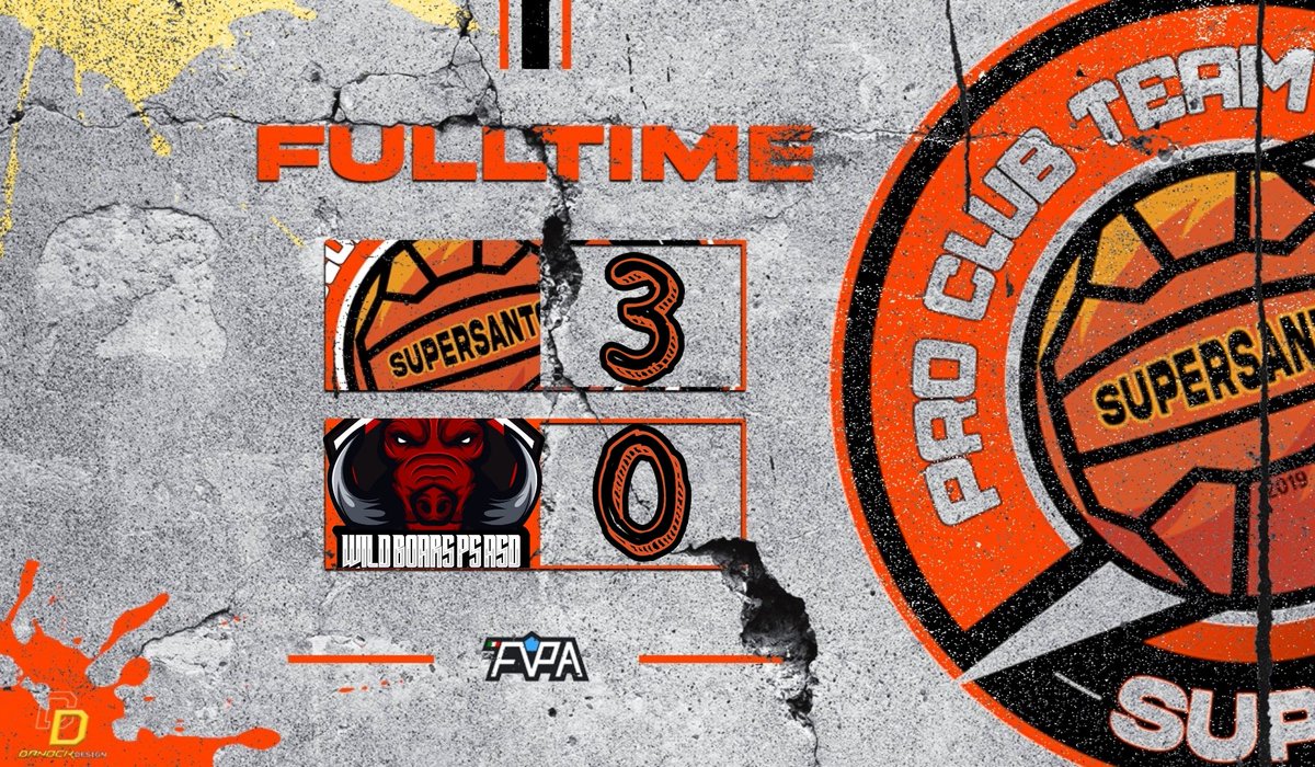 FULL TIME 
<a href="/FVPA_net/">FVPA.net 🇮🇹</a> 

🏟️ Serie D3

🗓️ Giornata 7

✅ 3-0

🆚 @BoarsPs

⚽⚽👟 <a href="/leonidataras9/">LEONIDA-TARAS(iacovone)</a>
⚽👟 <a href="/sterminof/">STERMINOF</a>

#ProClubIgnorante
#ProClubItalia 
#WeAreSupersantos