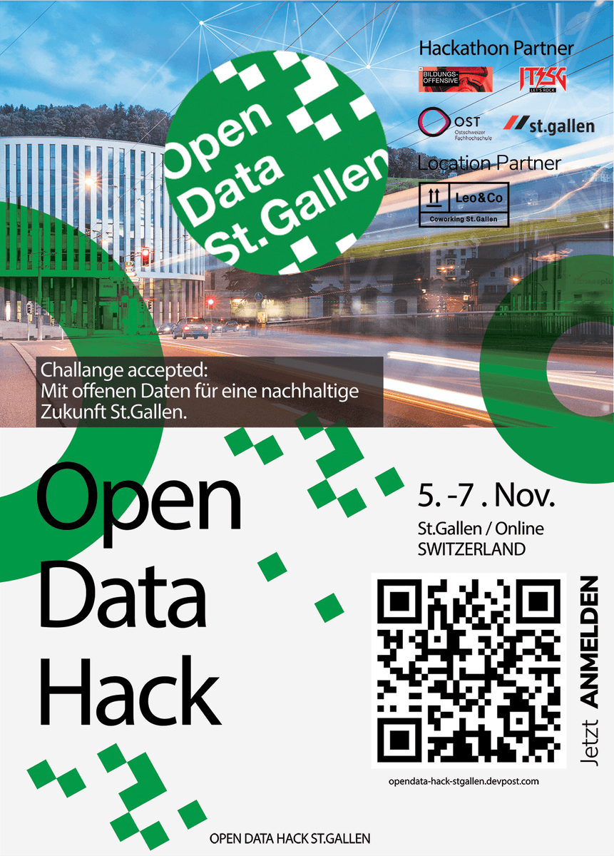 nwullsch's tweet photo. Für die Spontanen unter euch: morgen Abend startet der erste #OpenData Hack St.Gallen. Unsere Partner, die @ost_fh  und @ITrockt verleihen den "mOST creative Award" und den "Best Technical Hack". Es ist also für Alle etwas dabei!
@sanktgallen https://t.co/8Xwd8B7D4B