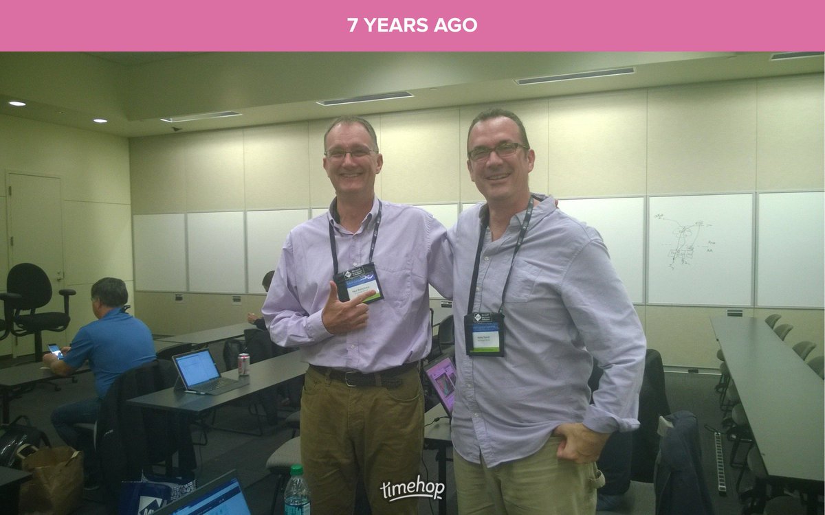 paulrobichaux's tweet photo. 7 years ago, @adavid6 and I were shirt twins at the MVP Summit. We are also twins in that @Outlook Mobile won’t stop crashing for us on iOS 15.1. Hopefully we’ll be back in person soon to ask @RossSmithIV why #MVPBuzz #Microsoft364 https://t.co/xj6rrdJkZz