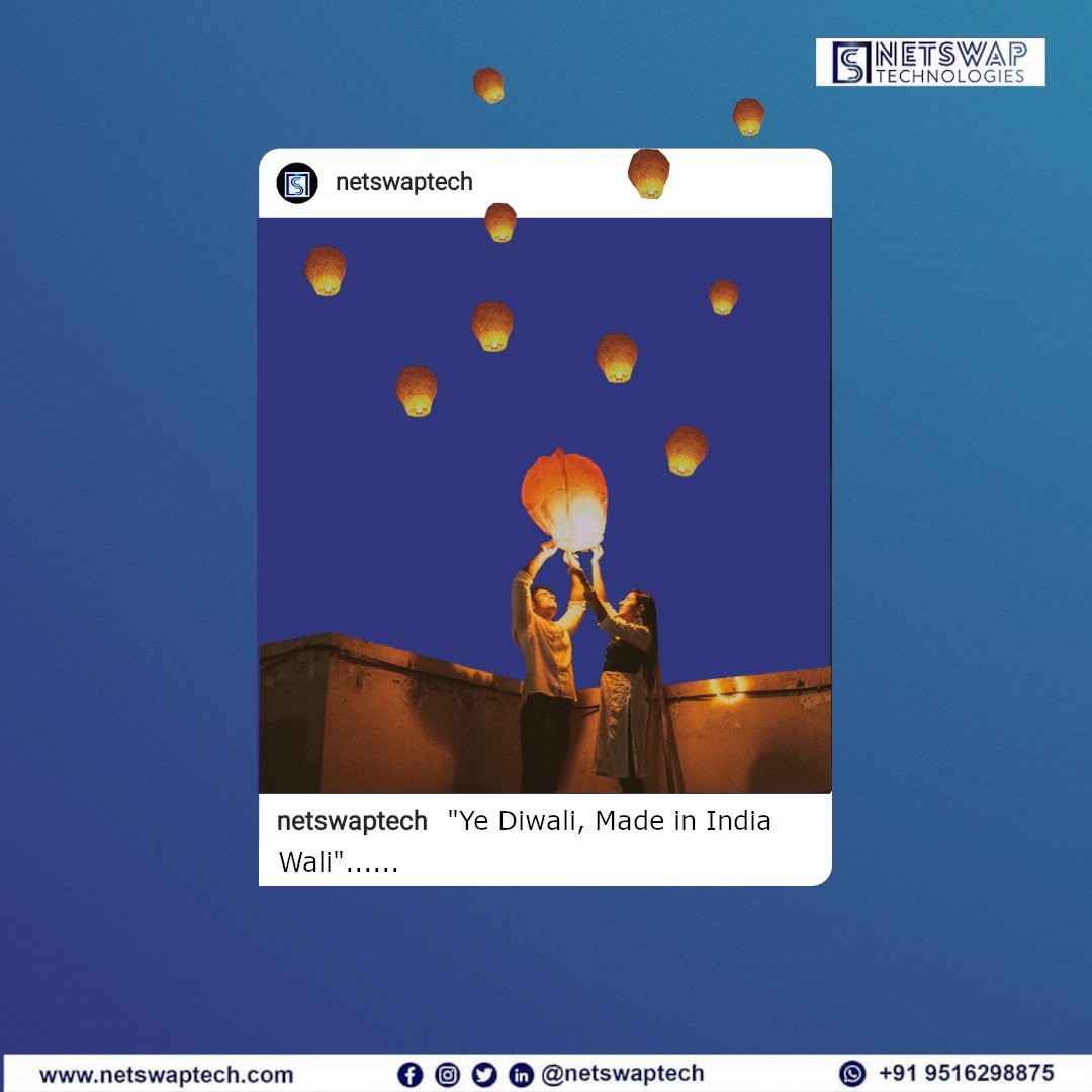 swapnil_karma's tweet image. May millions of lamps illuminate your life with endless joy, prosperity, health and wealth forever. Wishing you and your family a very happy and safe #Diwali!
#Diwaliwishes
.
.
.
netswaptech.com
#netswaptechnologies 
#Development
#DigitalMarketing #AppDeveloment  #Writing