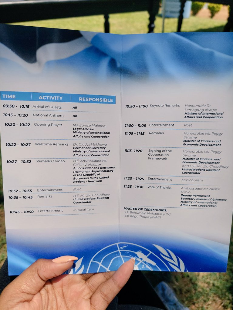 iam_PatoK's tweet photo. This #UNDay2021 @BWGovernment and @UN_Botswana signed the Sustainable Development Cooperation Framework. Looking forward to it contributing towards Botswana realising the #SDGs and ensuring no one is left behind.
📍@MIACBW https://t.co/6llnMUj9mh