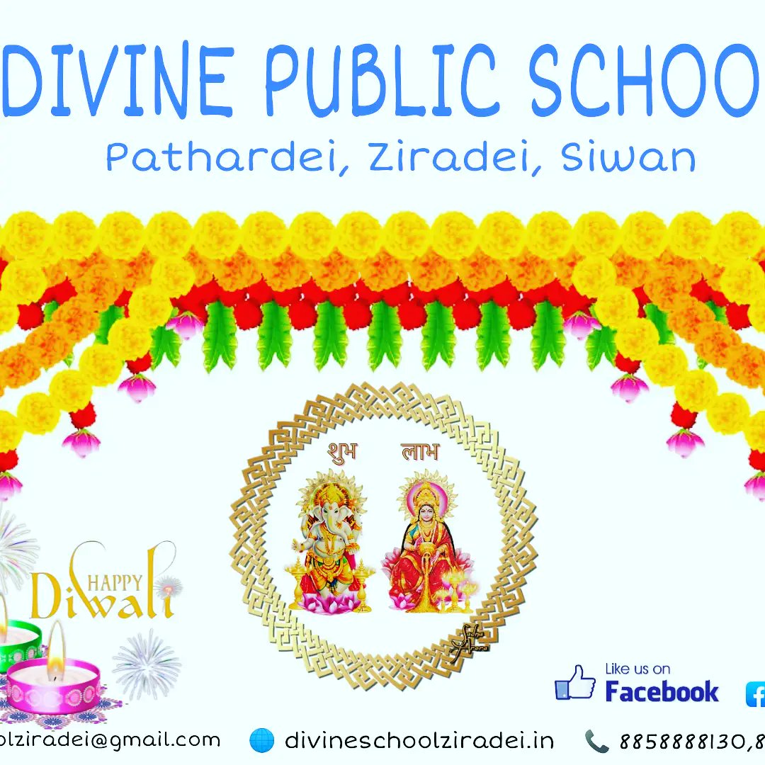 DivinePublicSc5's tweet photo. "May the Divine Light of Diwali spread Peace, Prosperity, Happiness and good health into the lives of everyone."
The shining stars of Divine Public School, Ziradei, Siwan illumitated the festive season of Diwali with their sparkling performances." https://t.co/ysvAzqyySl