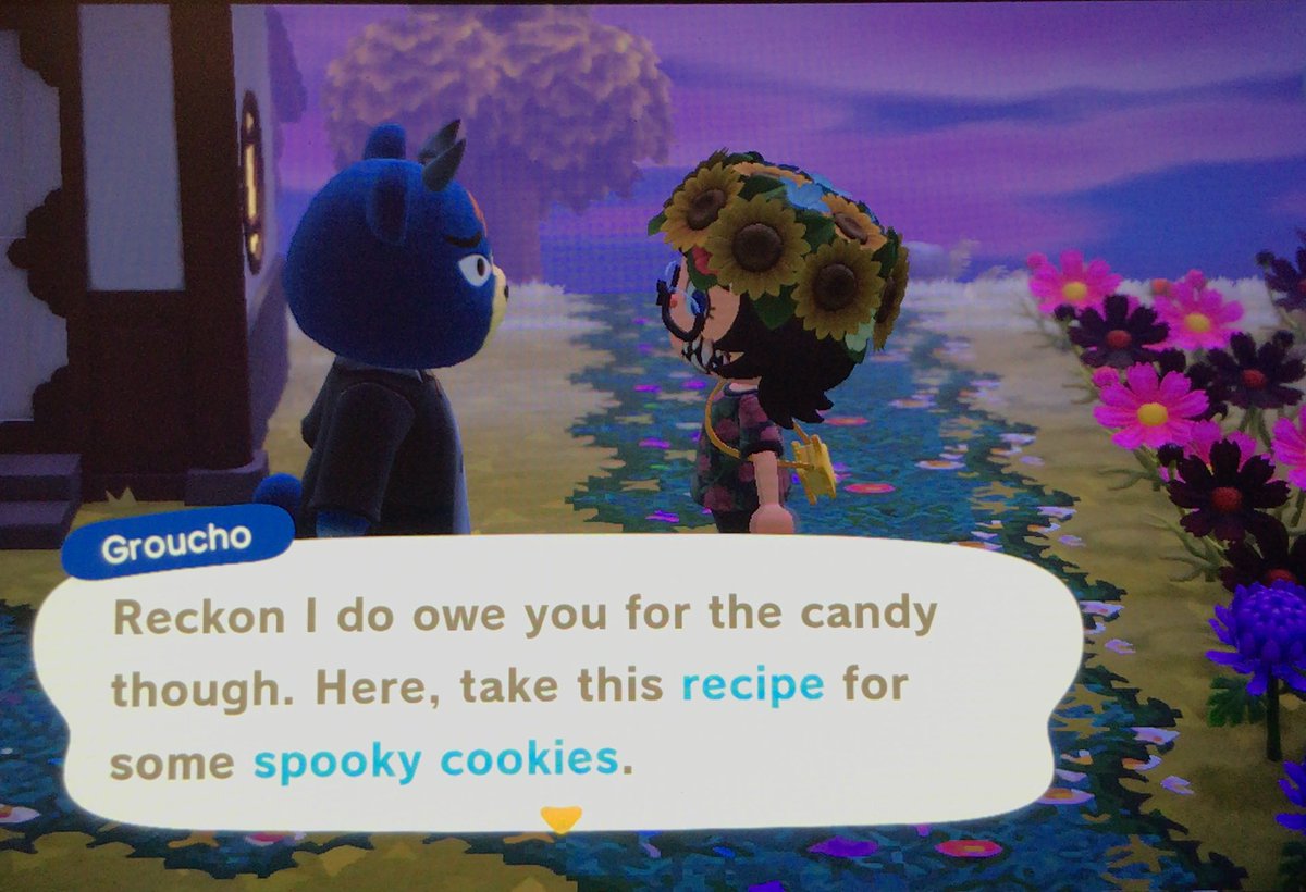 acnhhparadise's tweet photo. YALL- Please go back to Halloween night and get yourself a spooky cookies recipe- They look so cute I’m so excited to make them🥺🧡🖤 #AnimalCrossing #ACNH #ACNHUpdate https://t.co/ZxAcihmHFS