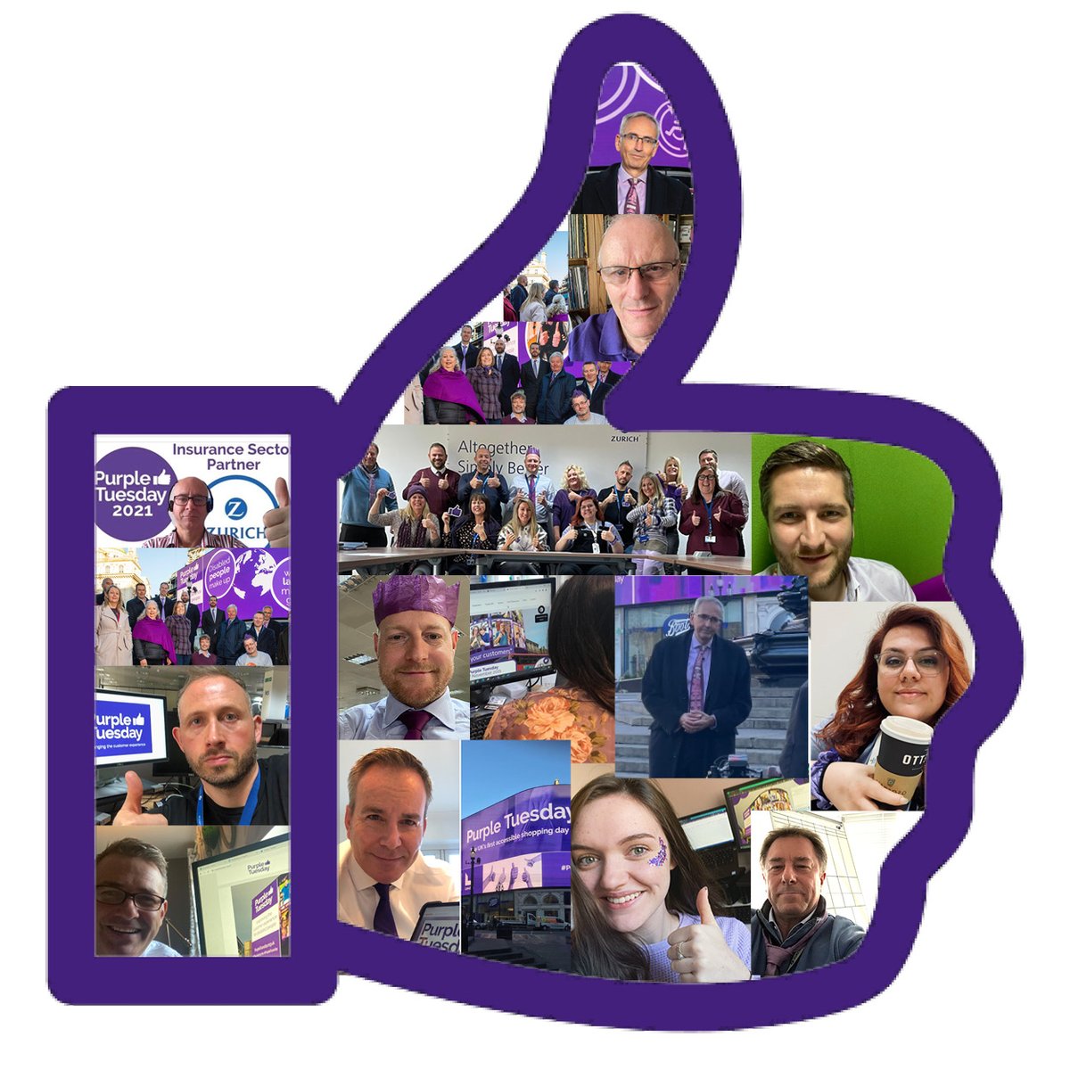 EmmaGarlick4's tweet photo. Great to see that #PurpleTuesday was a success, peaking as the number 2 trend worldwide, and to have played our part at @ZurichInsUK. Now the work continues to make the customer experience for disabled people and their families as positive as possible! #PurpleTuesday #PT2021 https://t.co/KPfZWOH0Rr